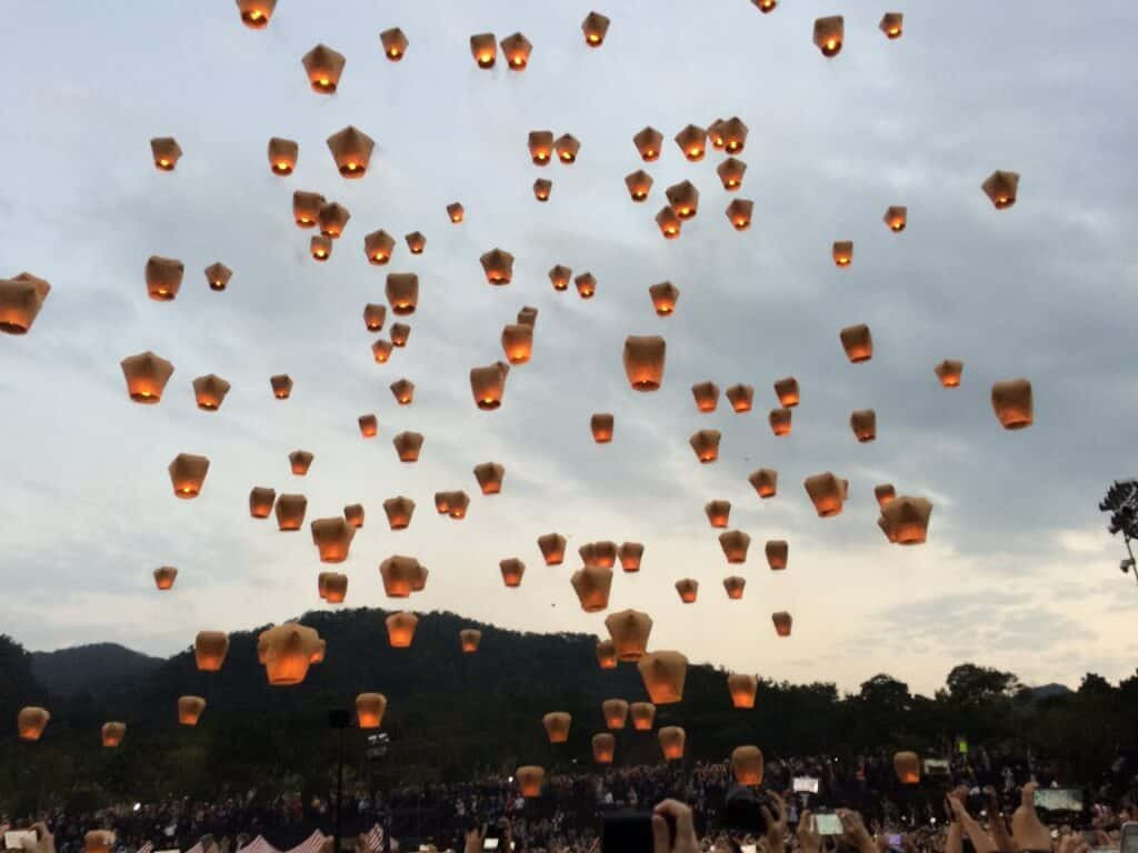 Pingxi Sky Lantern Festival Reality