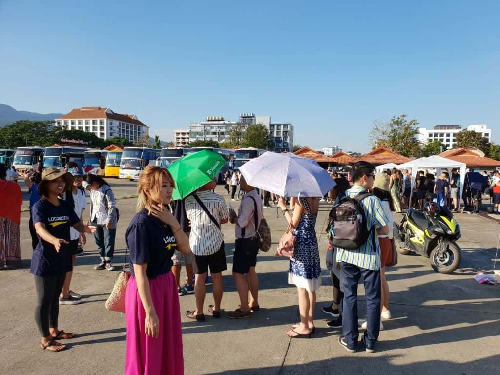 Gathering for the Yee Peng Festival