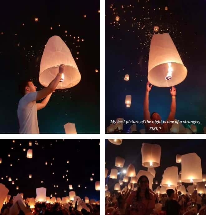 Lighting up lanterns at Yee Peng Festival